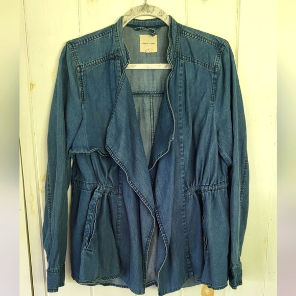 Silence + Noise Kirra Swing Chambray Trench Coat - Picture 1 of 9